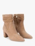 Carvela Admire Low Slouch Suede Ankle Boots, Tan