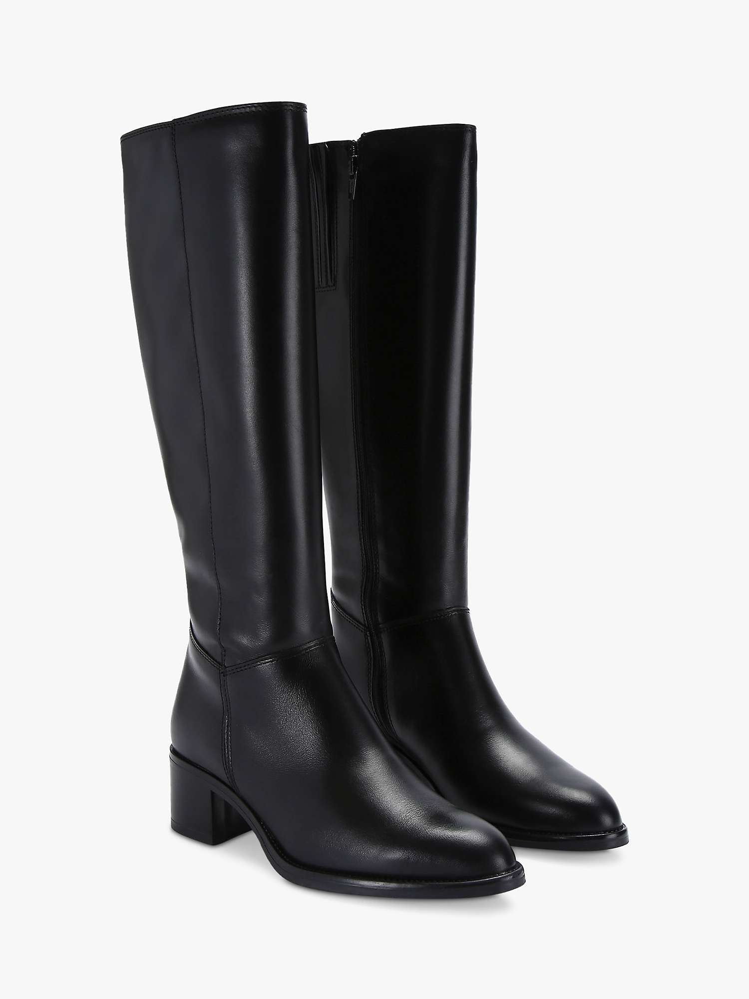 Carvela Spectate Leather Calf High Boots, Black at John Lewis & Partners