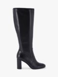 Carvela Pose Leather Knee High Boots, Black