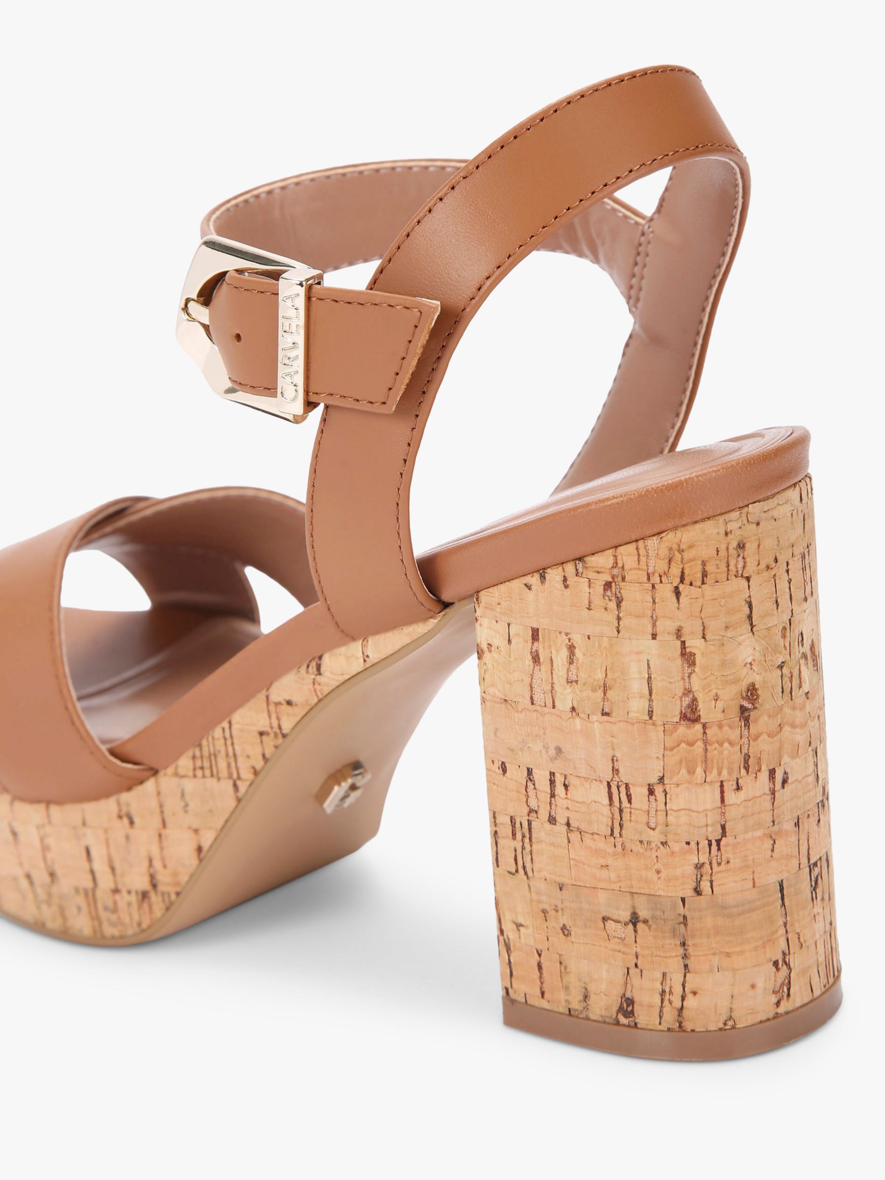Buy Carvela Serafina 100 Cork Platform Sandals, Tan Online at johnlewis.com