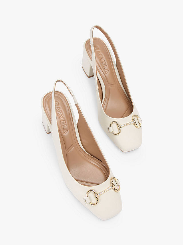 Carvela Poise Slingback Court Shoes, Natural Putty