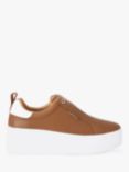 Carvela Connected Laceless Leather Flatform Trainers