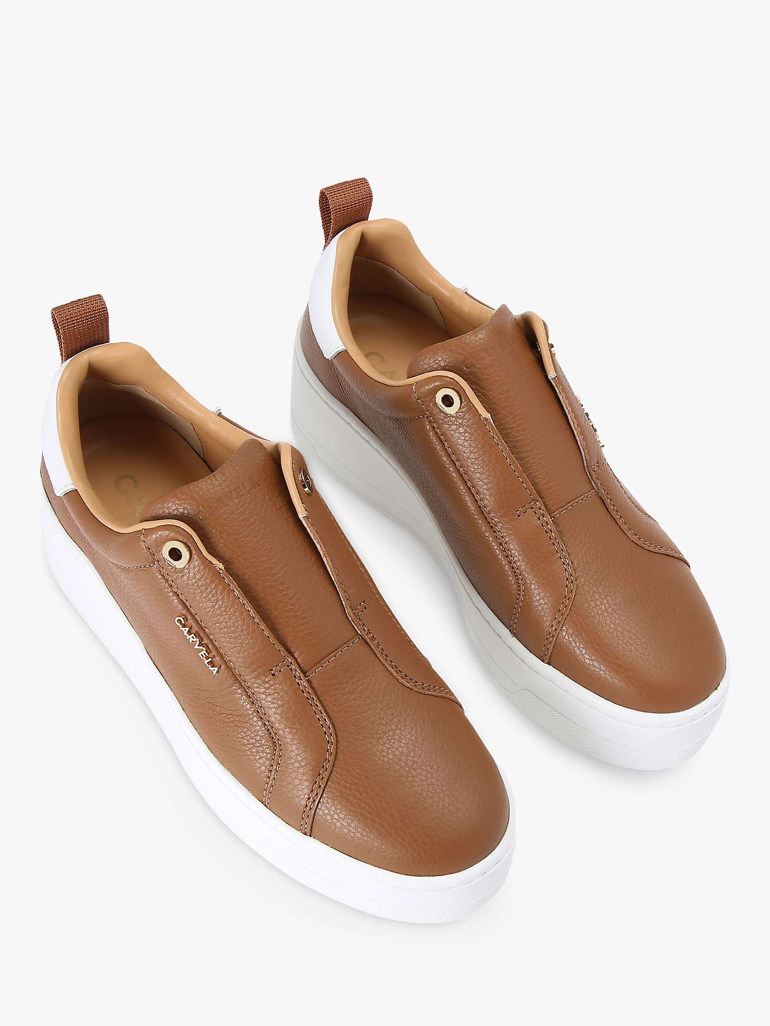 Buy Carvela Connected Leather Trainers Online at johnlewis.com
