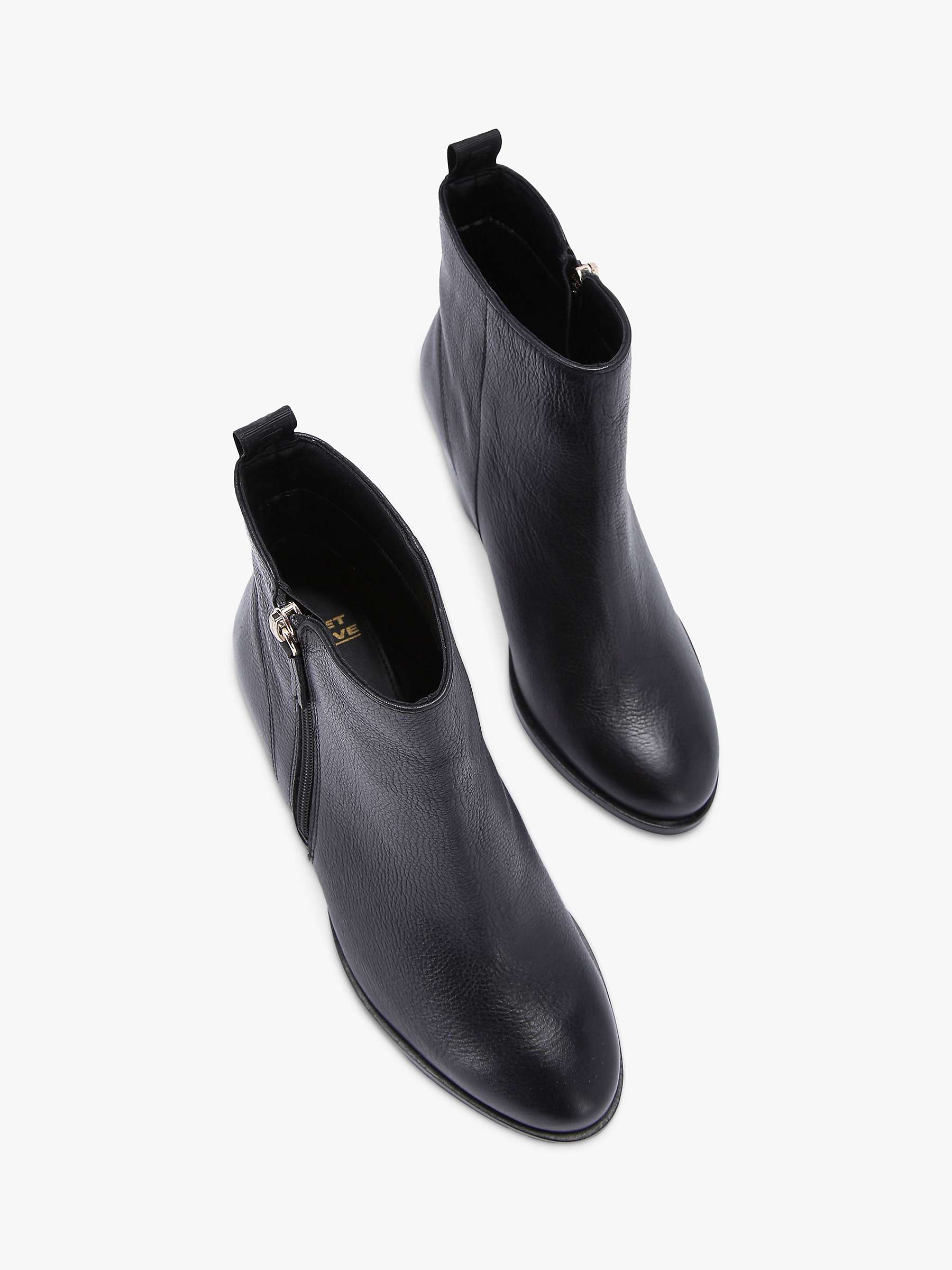 Buy KG Kurt Geiger Tame Leather Ankle Boots, Black Online at johnlewis.com