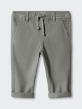 Mango Baby Elastic-waist Straight Trousers, Grey