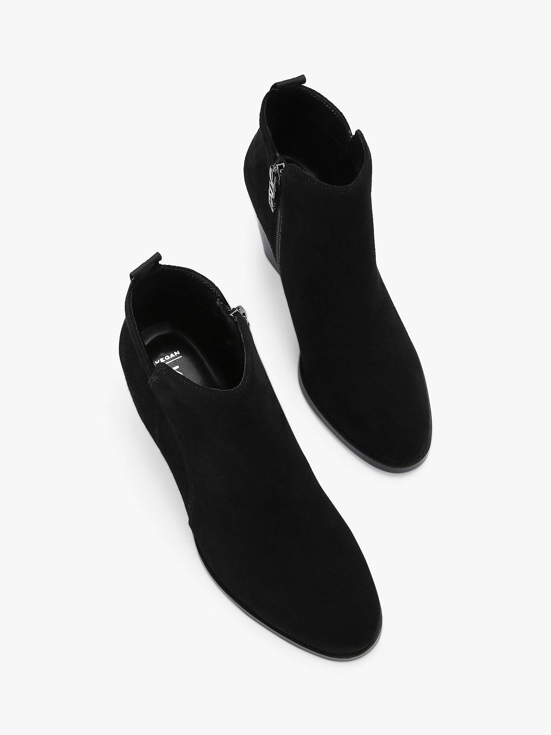 Buy KG Kurt Geiger Stone Suede Ankle Boots, Black Online at johnlewis.com