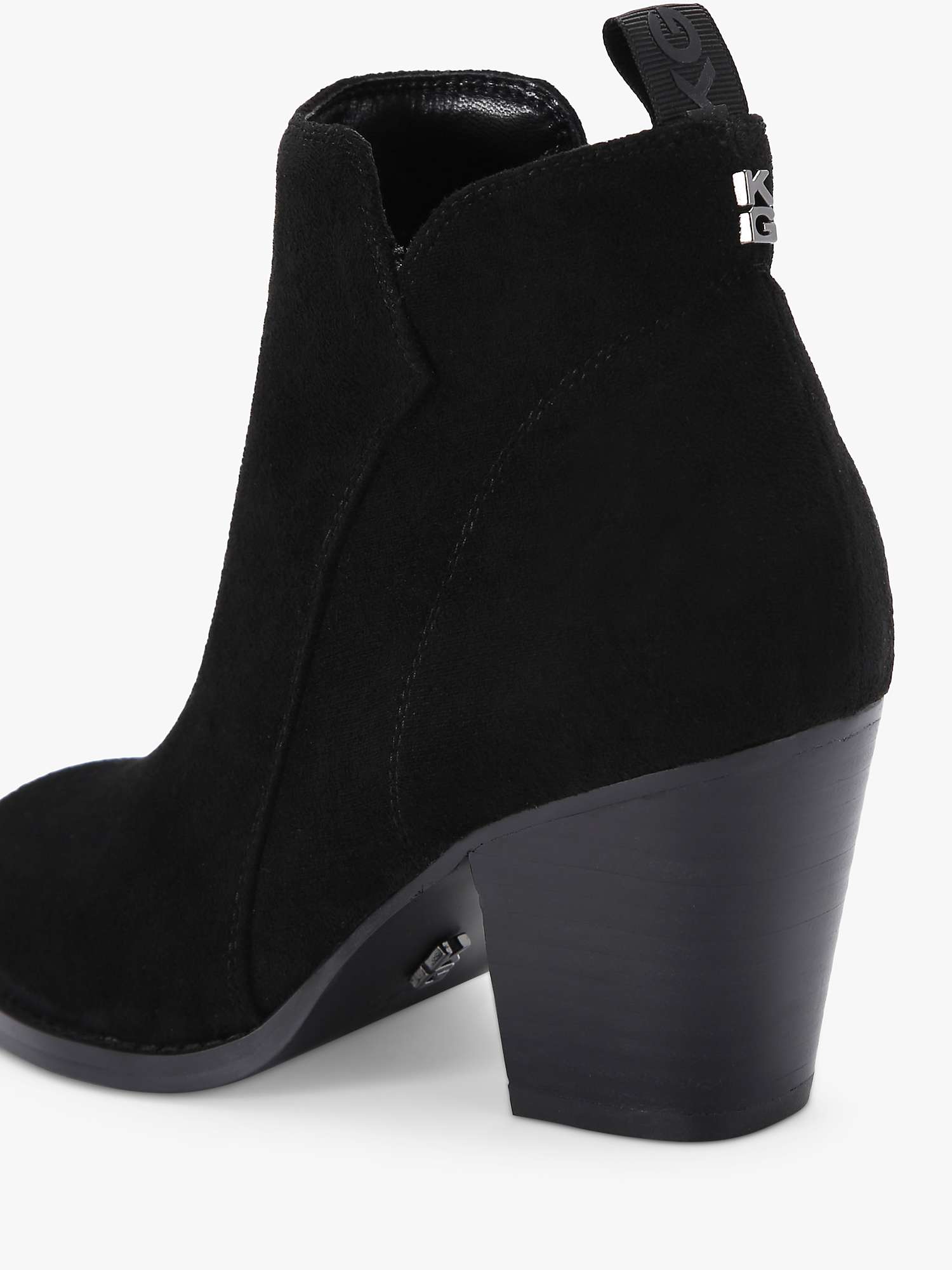 Buy KG Kurt Geiger Stone Suede Ankle Boots, Black Online at johnlewis.com