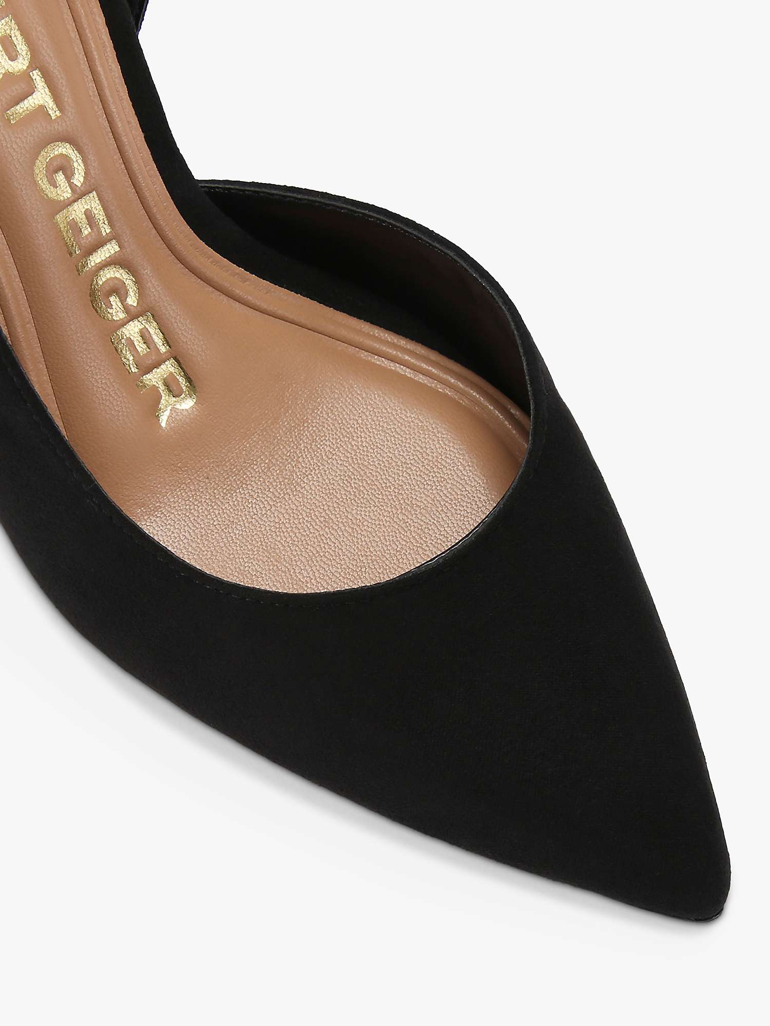 Buy KG Kurt Geiger Aria Suede Court Shoes, Black Online at johnlewis.com