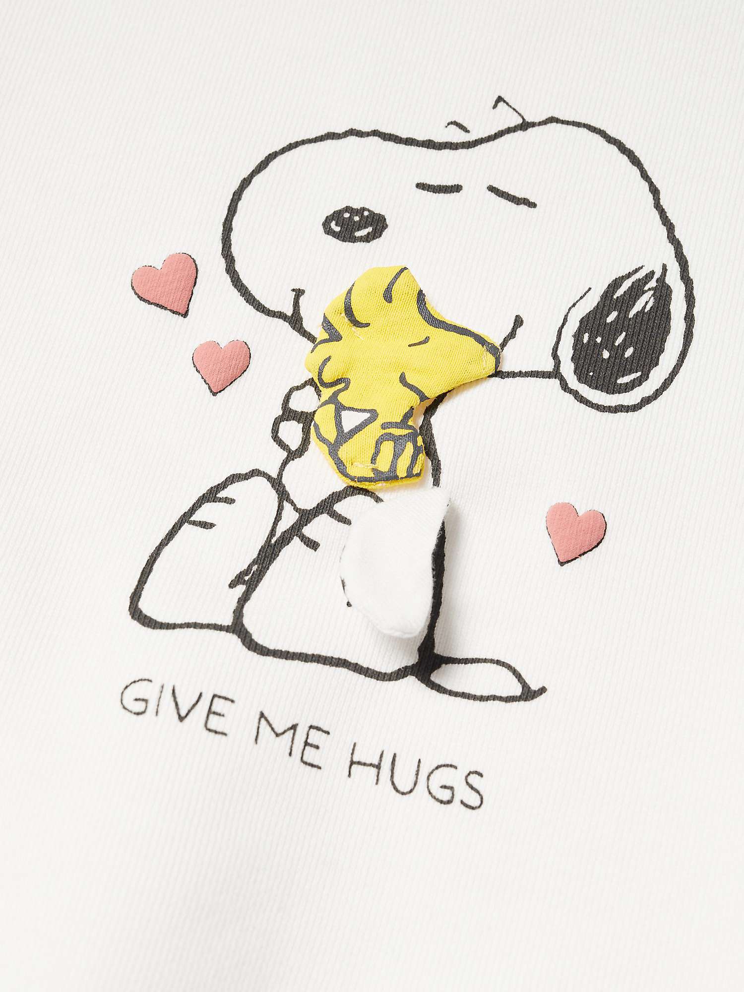 Buy Mango Kids' Snoopy Hugs Sweatshirt, Natural White Online at johnlewis.com