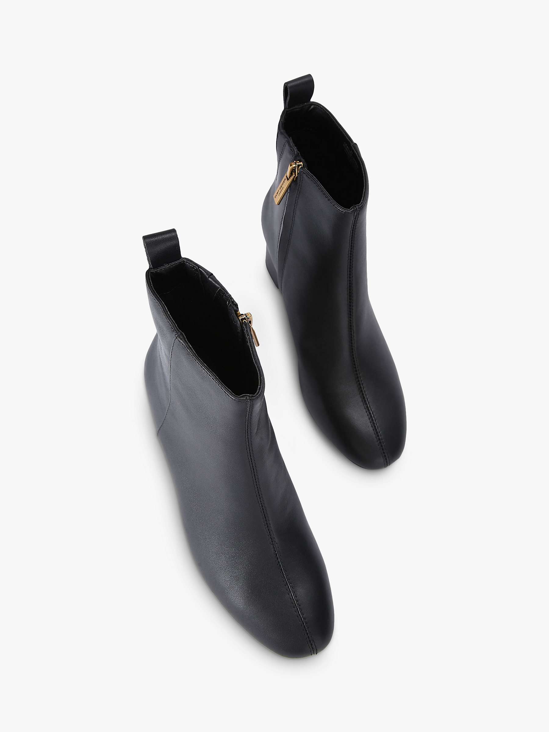 Buy Kurt Geiger London Elmer 2 Leather Ankle Boots, Black Online at johnlewis.com