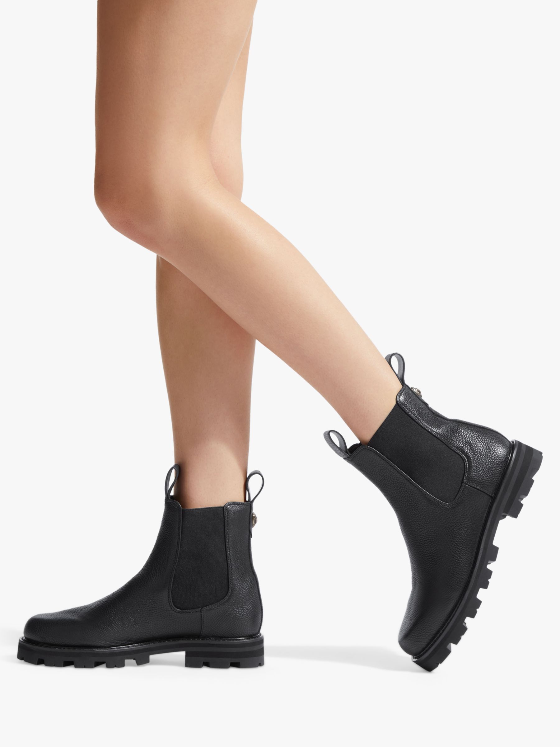 Buy Kurt Geiger London Carnaby Leather Chelsea Boots, Black Online at johnlewis.com