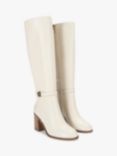 Kurt Geiger London Shoreditch Block Heel Knee Boots, White