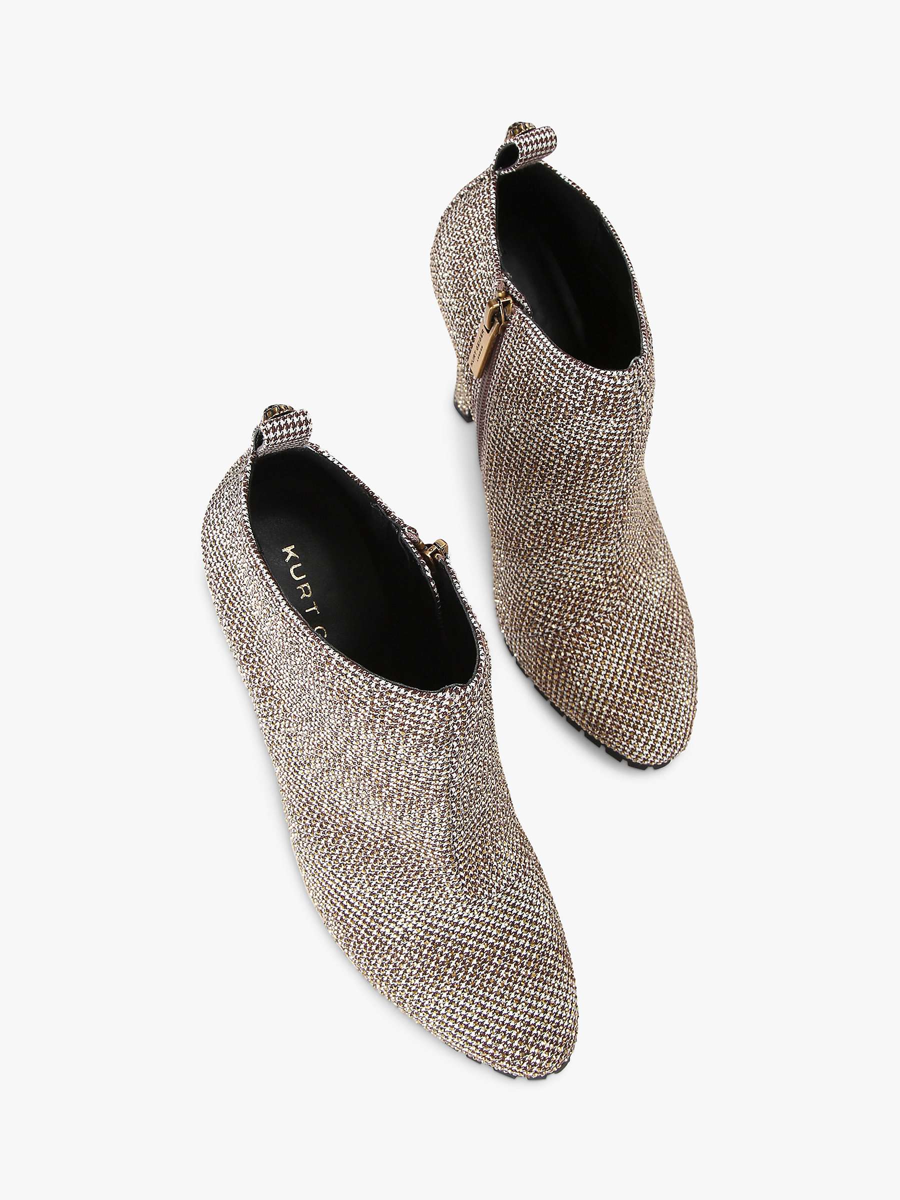 Buy Kurt Geiger London Shoreditch Fabric Shoe Boots, Natural Beige Online at johnlewis.com