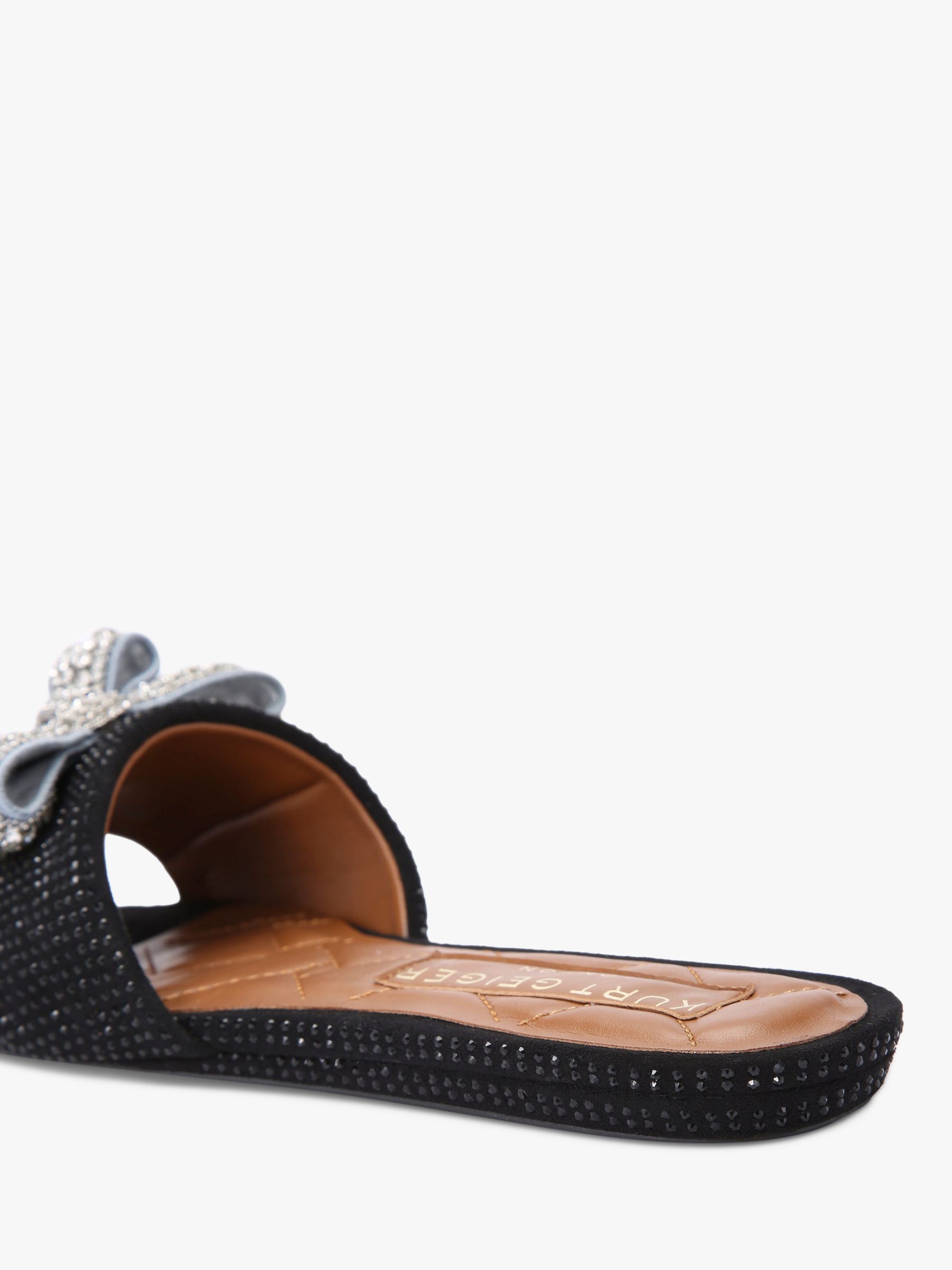 Kurt Geiger London Kensington Bow Sliders, Black, 4