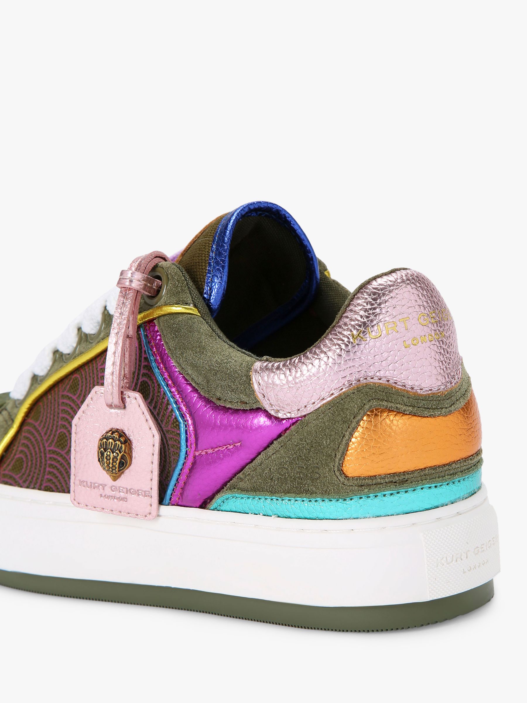 Buy Kurt Geiger London Southbank Tag Leather Trainers Online at johnlewis.com