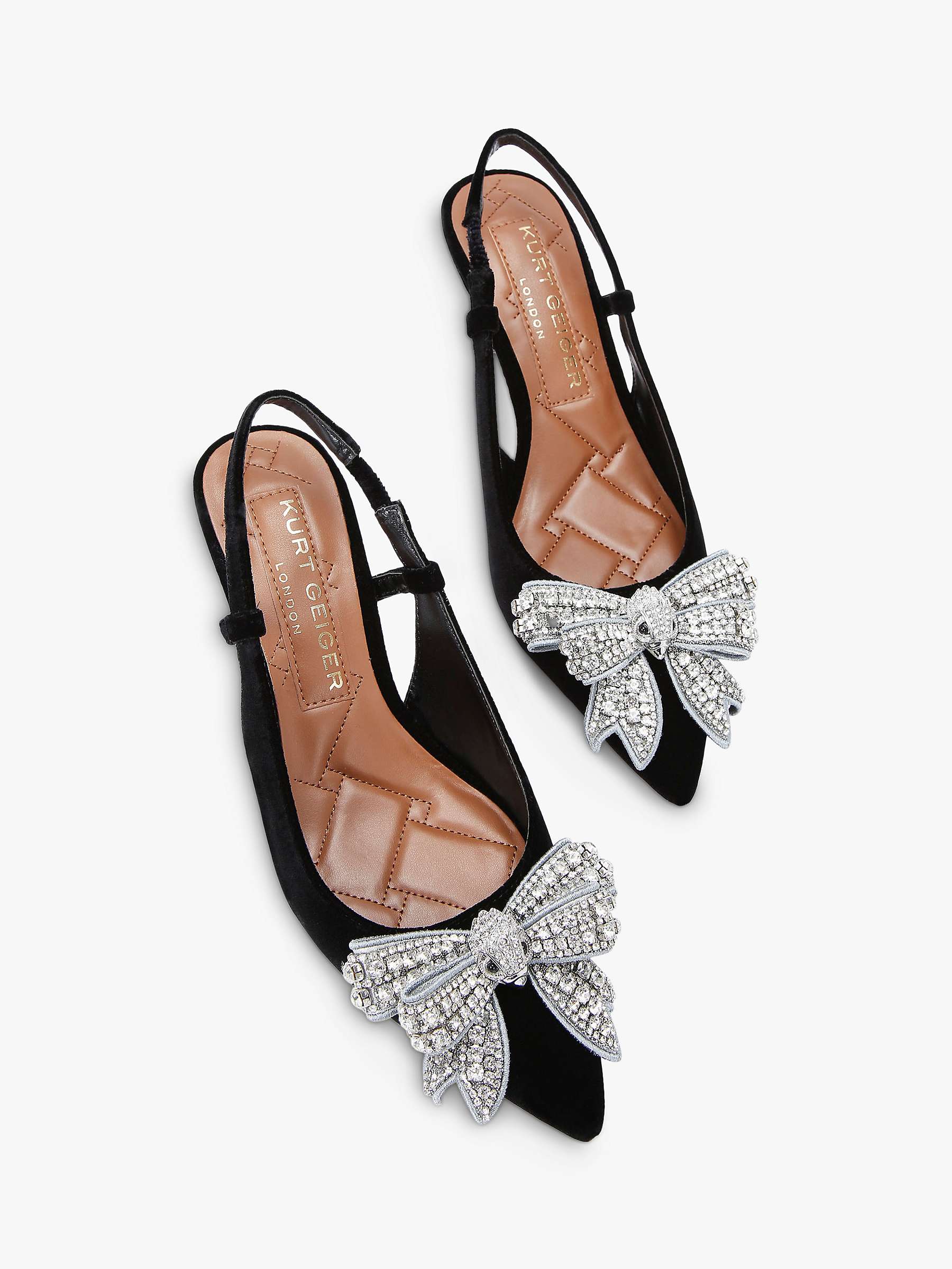 Buy Kurt Geiger London Belgravia Bow Slingback Court Shoes Online at johnlewis.com
