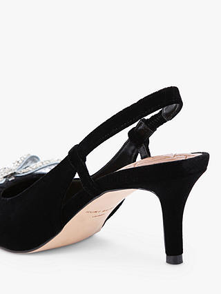 Kurt Geiger London Belgravia Bow Slingback Court Shoes, Black