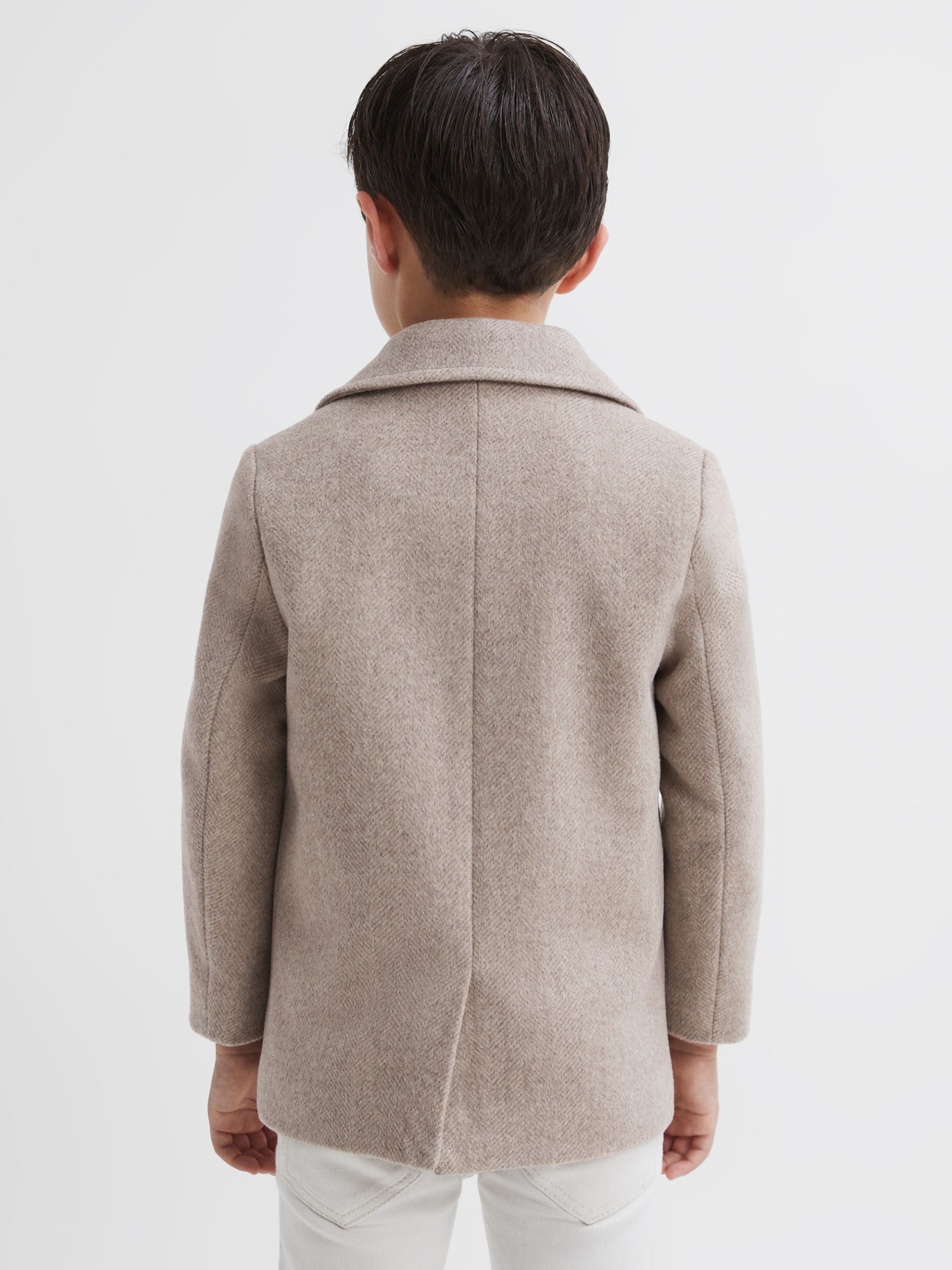 Buy Reiss Kids' Bergamo Double Breasted Wool Blend Pea Coat Online at johnlewis.com