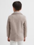 Reiss Kids' Bergamo Double Breasted Wool Blend Pea Coat