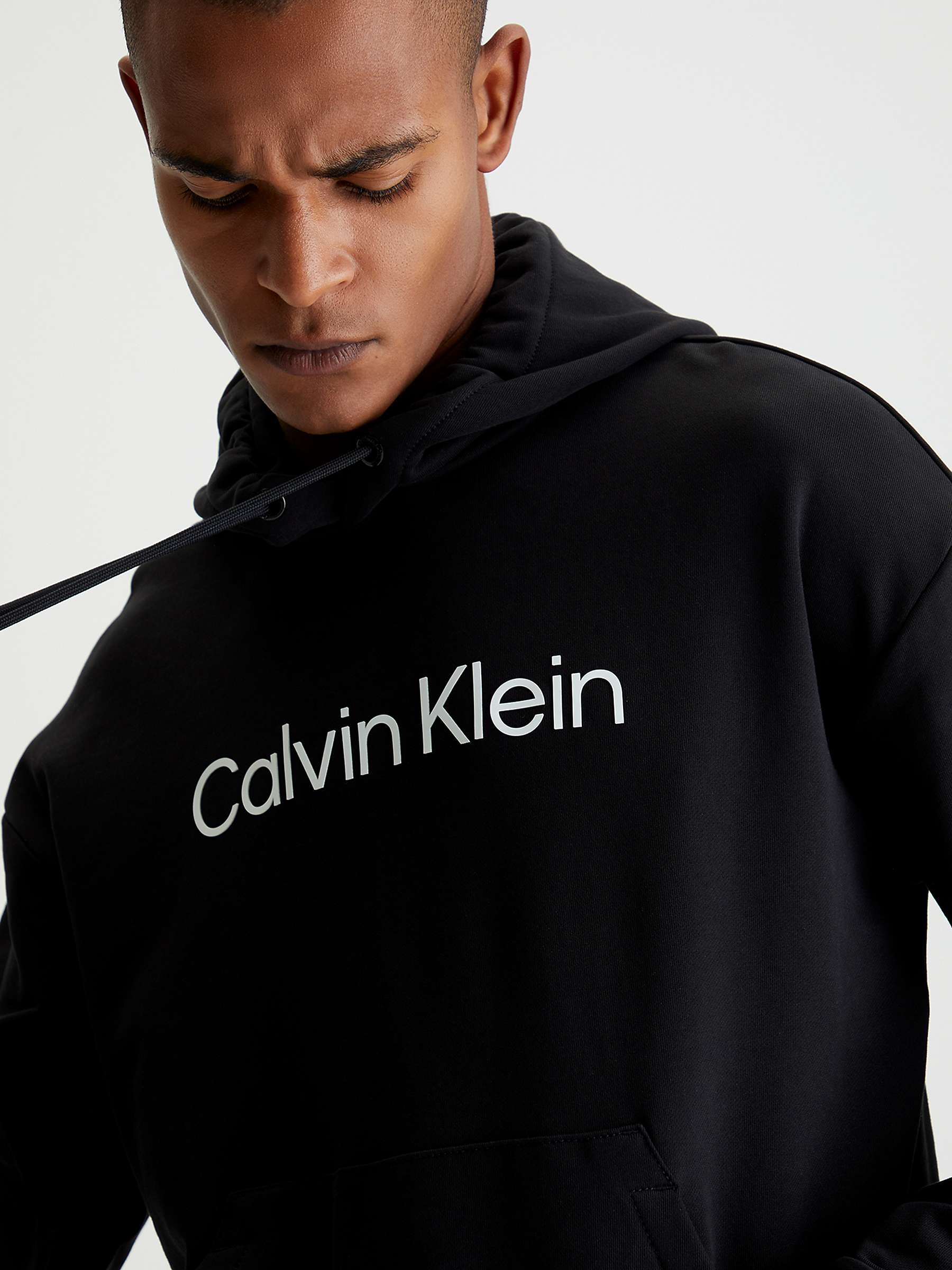 Buy Calvin Klein Hero Logo Comfort Hoodie, Black Online at johnlewis.com