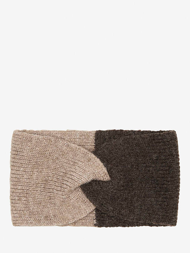 Unmade Copenhagen Larna Twist Front Wool Blend Headband, Art Brown