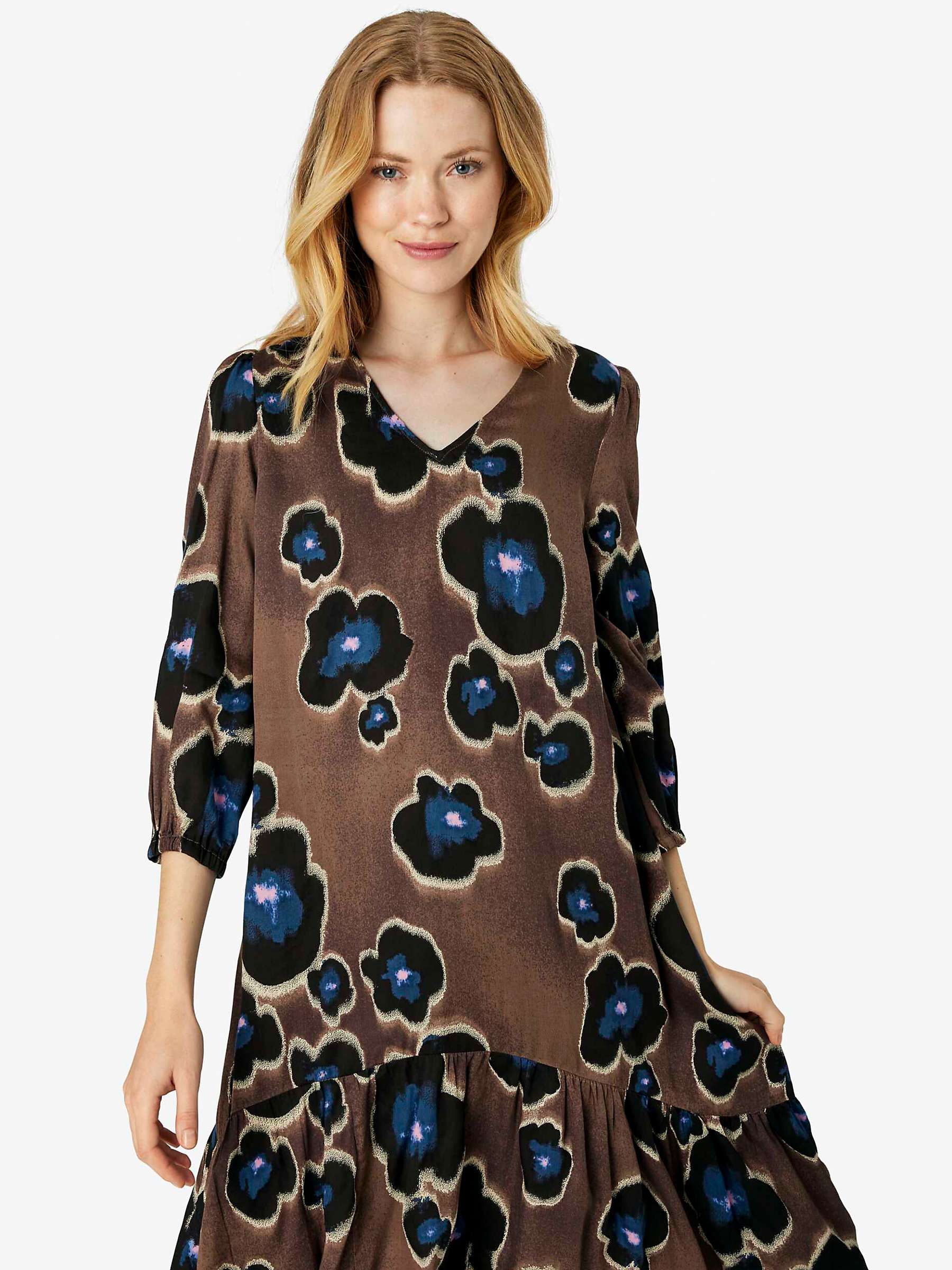 Buy Noa Noa Aa Floral Print Dress, Brown/Black Online at johnlewis.com