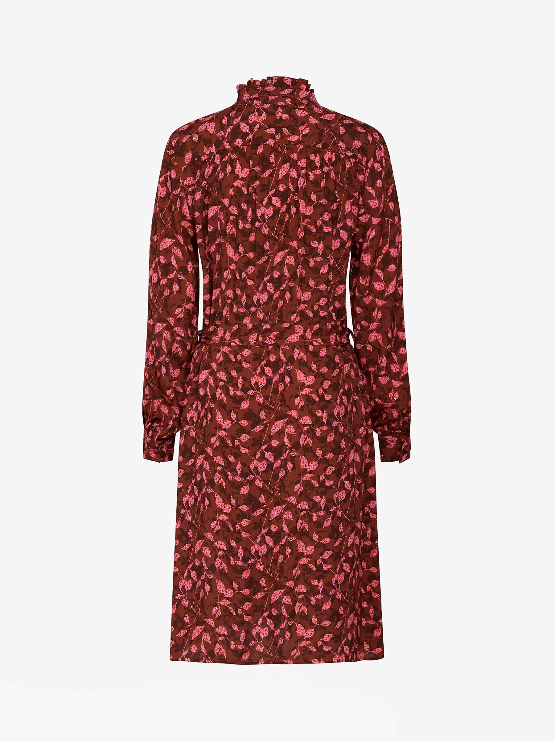 Buy Noa Noa Lona Leaf Print Dress, Red/Pink Online at johnlewis.com