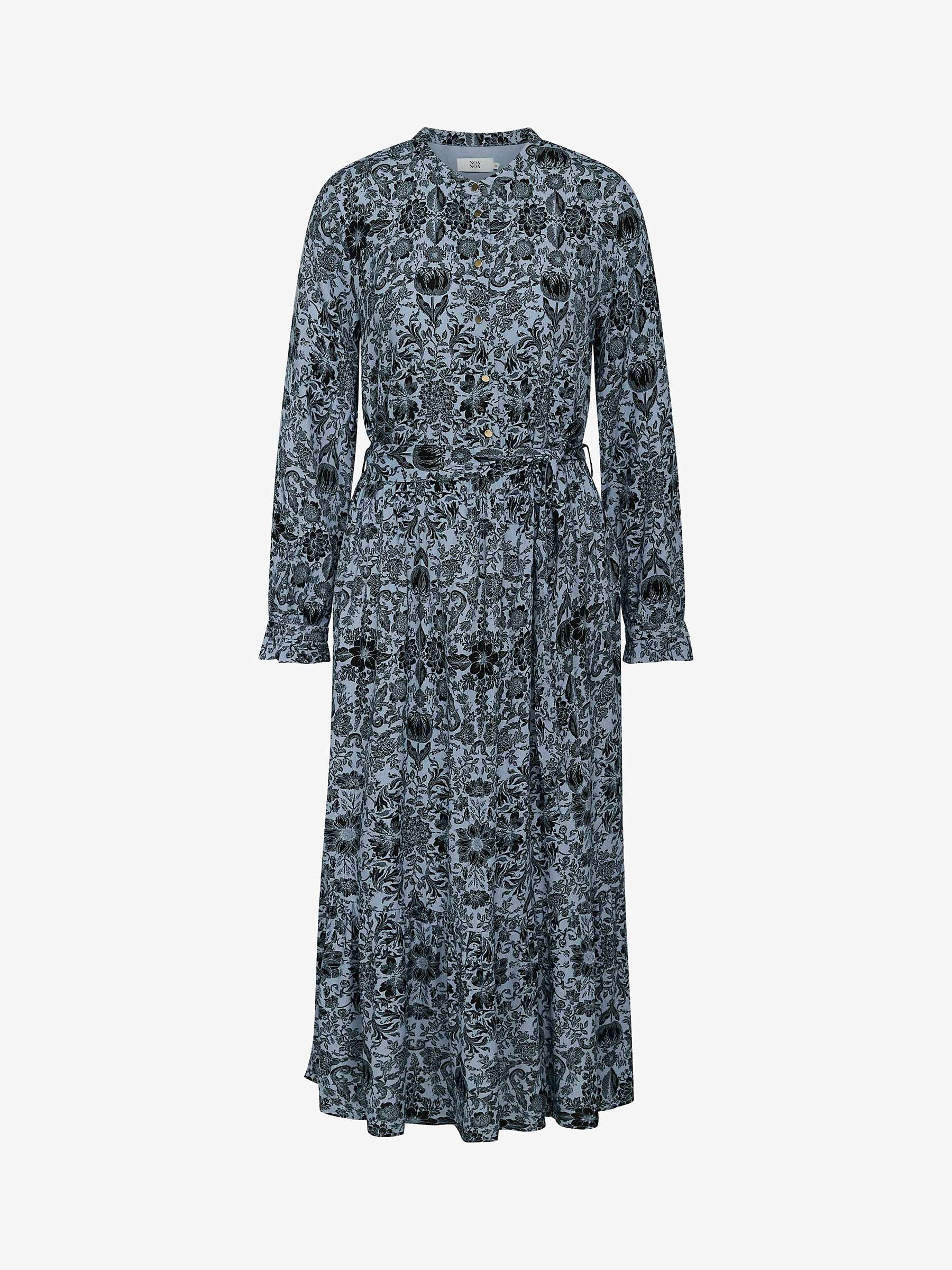 Buy Noa Noa Louise Floral Print Tiered Maxi Dress, Blue/Black Online at johnlewis.com