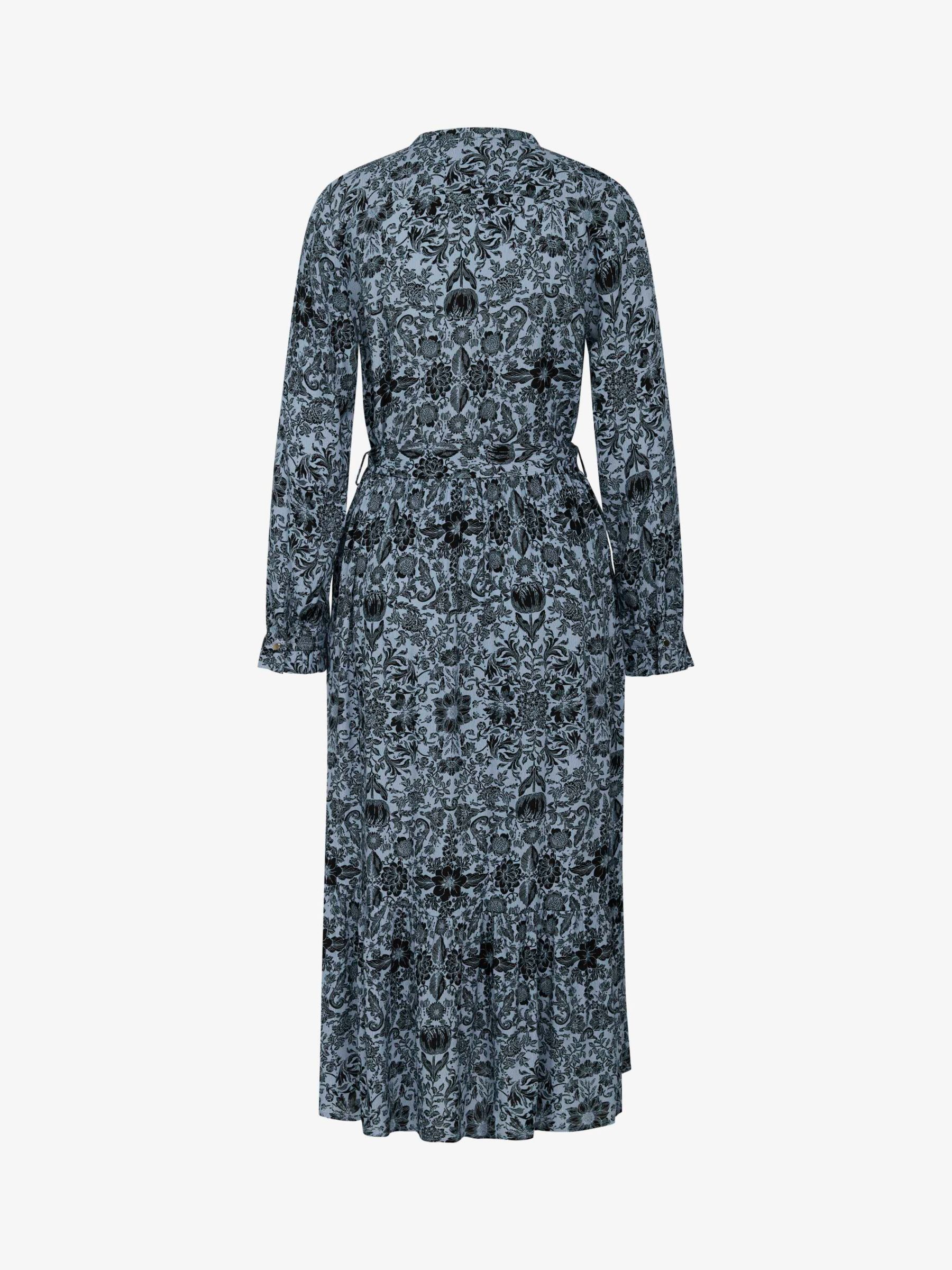 Buy Noa Noa Louise Floral Print Tiered Maxi Dress, Blue/Black Online at johnlewis.com