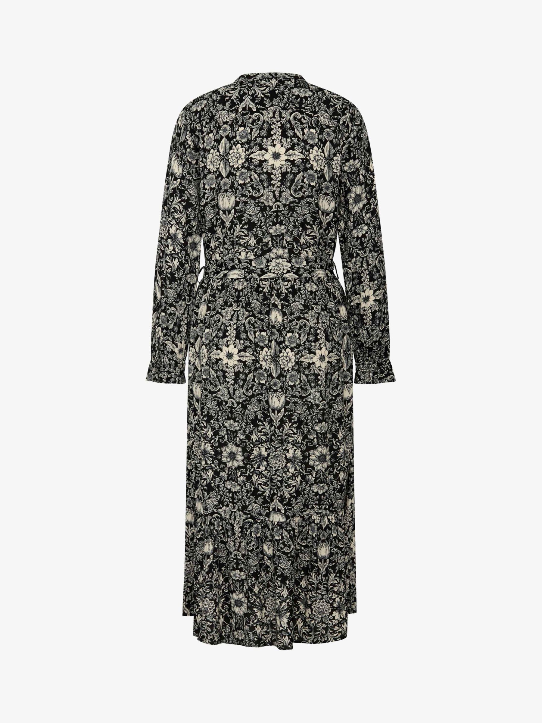 Buy Noa Noa Louise Floral Tapestry Print Tiered Maxi Dress, Black/Off White Online at johnlewis.com