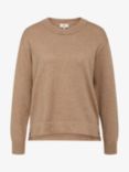 Noa Noa Estelle Cashmere Blend Round Neck Jumper, Brown Melange