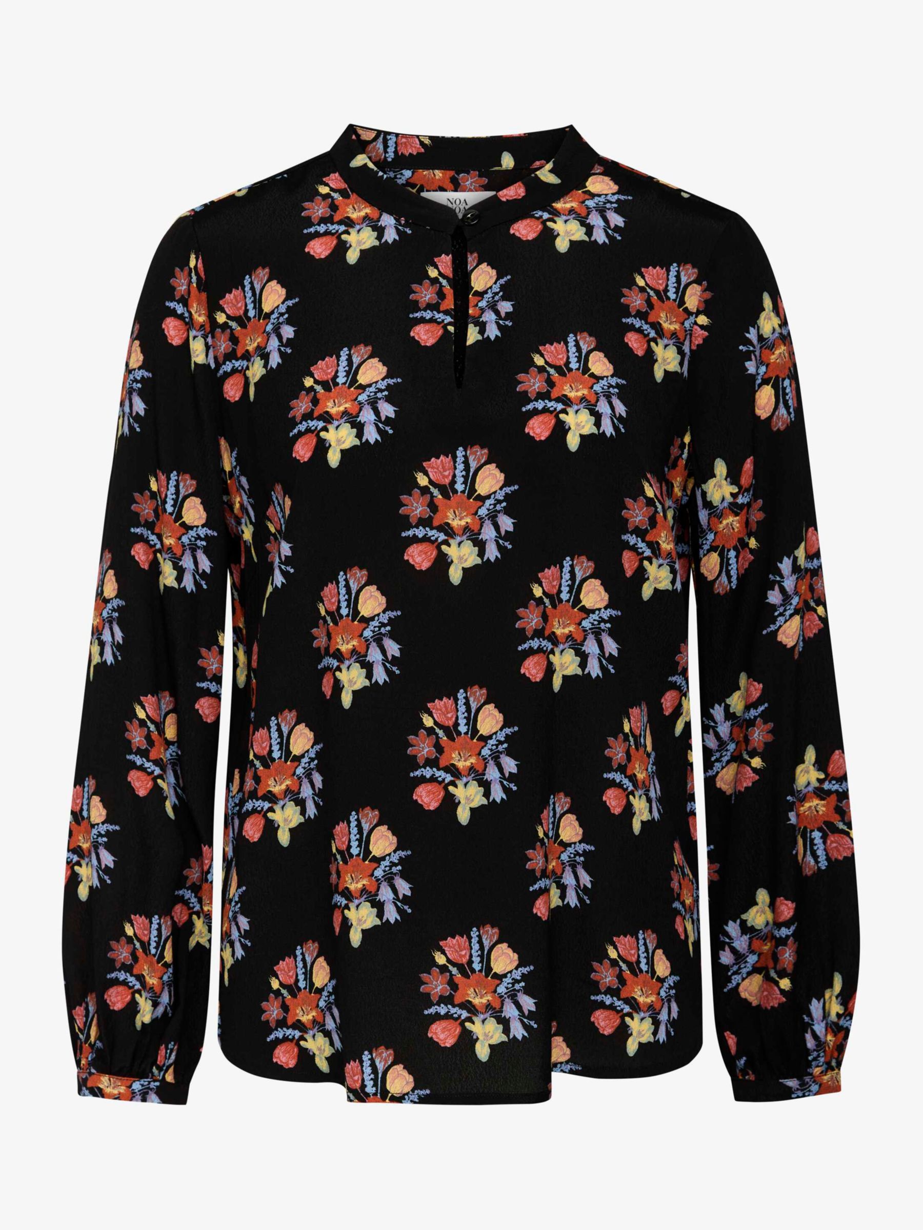 Noa Noa Bella Floral Print Blouse, Black/Multi at John Lewis & Partners