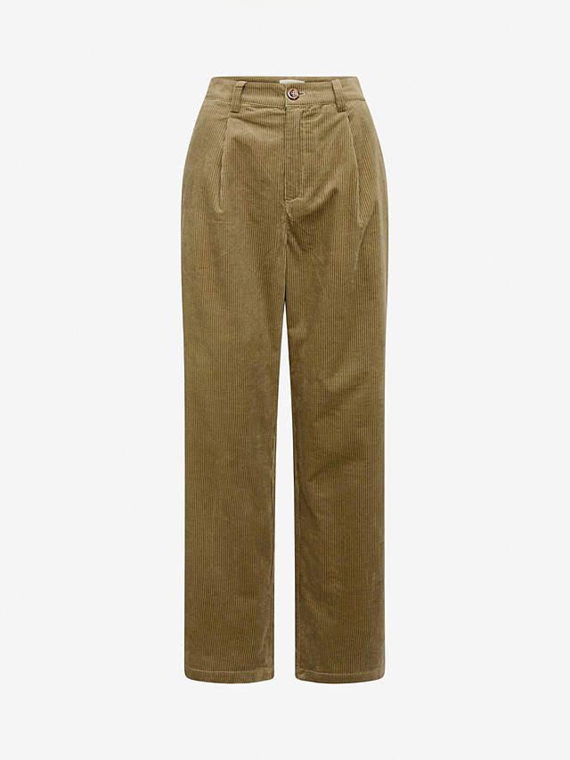 Noa Noa Trine Relaxed Cord Trousers, Capers Green