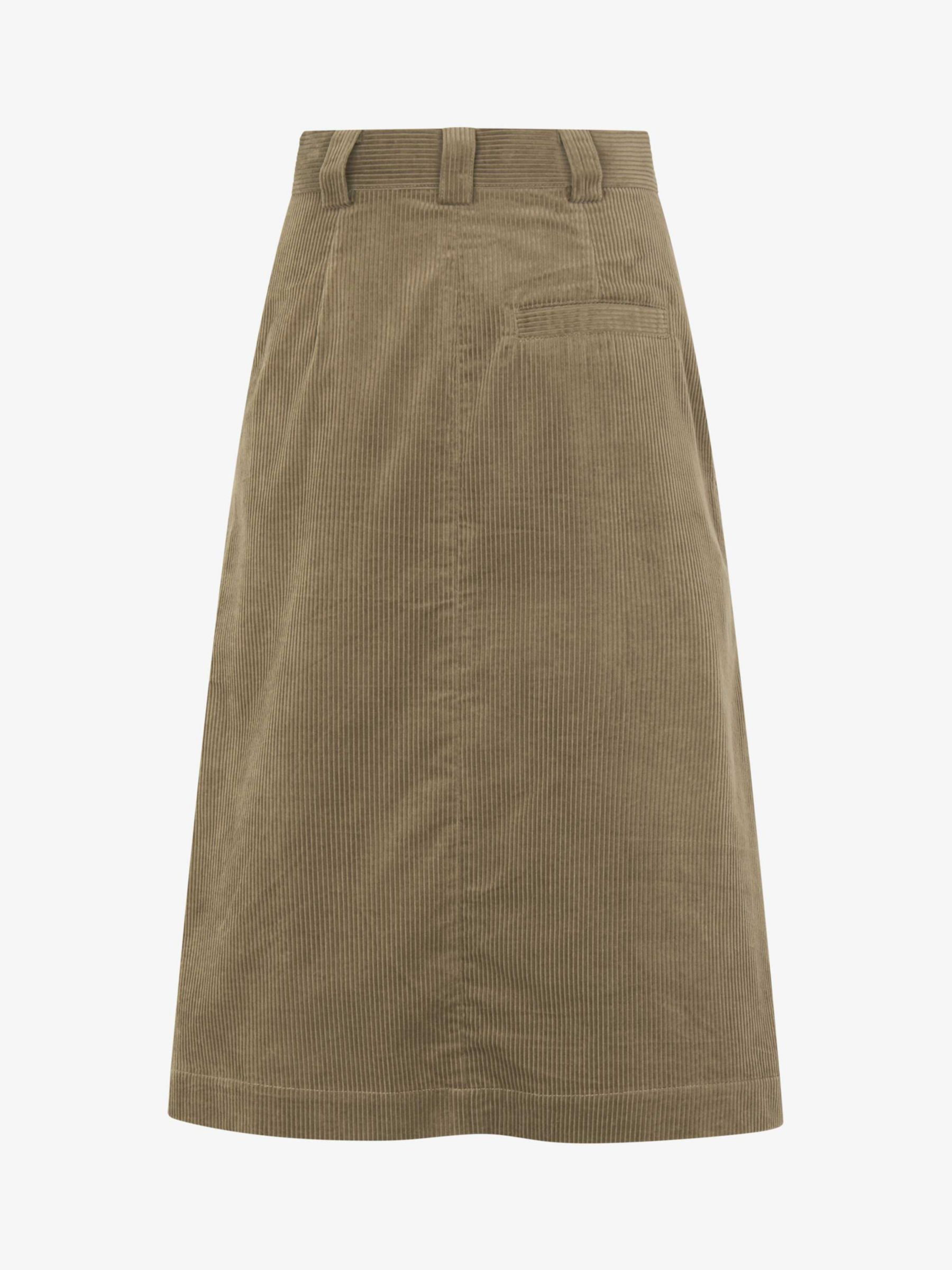 Noa Noa Charlotte Corduroy Midi Skirt, Capers Green