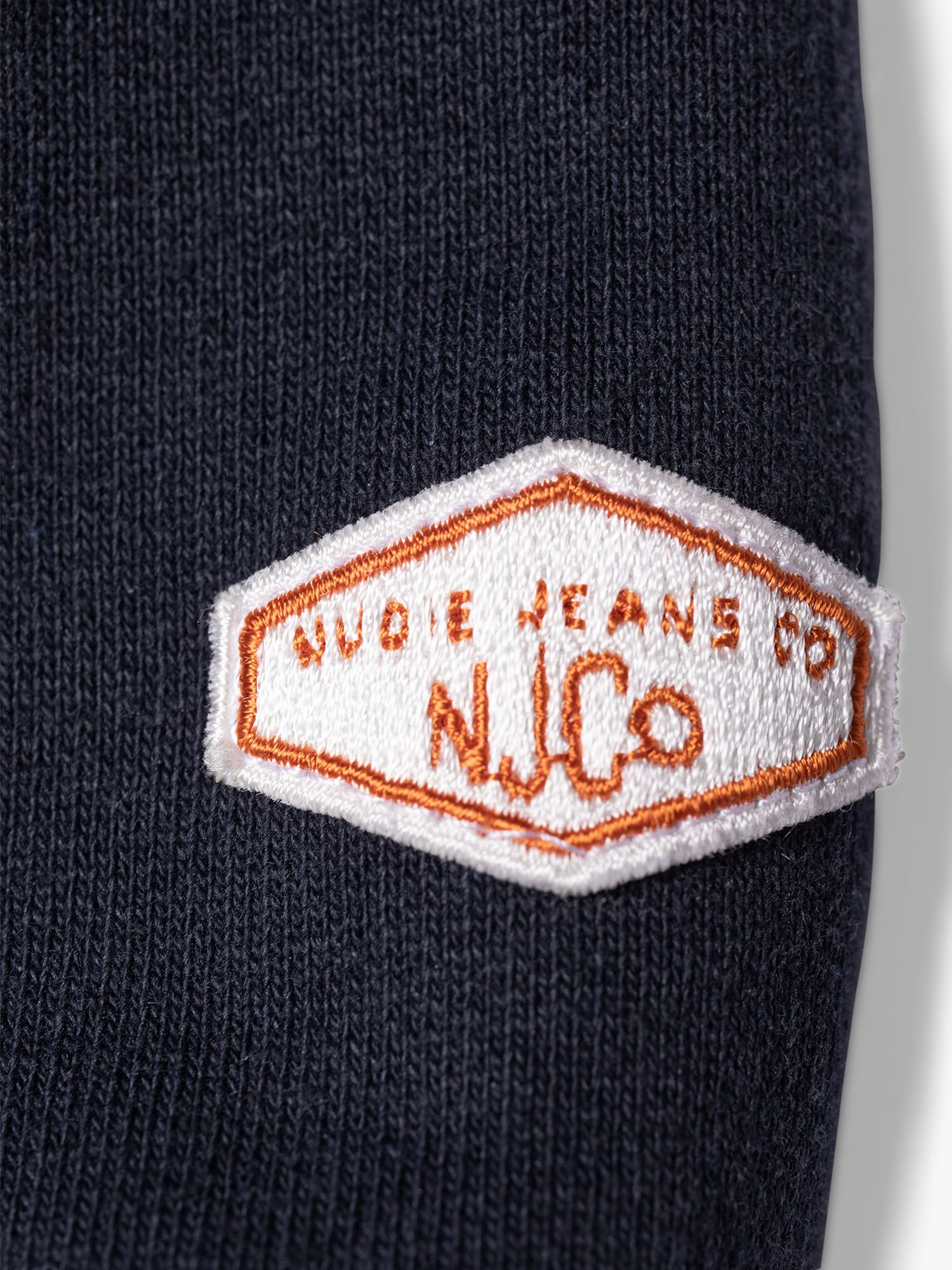 Nudie Jeans Hasse Crew Neck Jumper, Navy, S