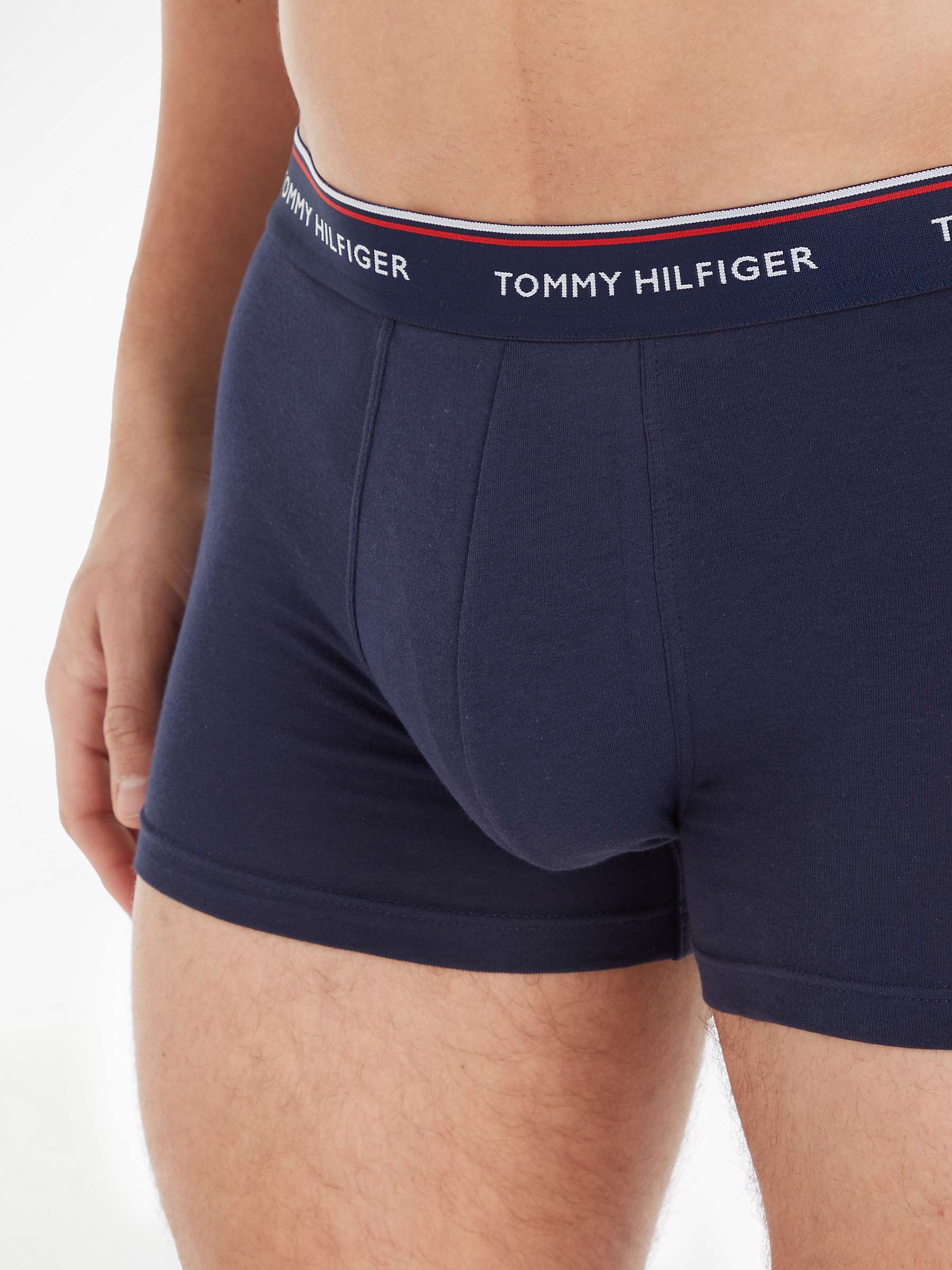 Buy Tommy Hilfiger Cotton Jersey Trunks, Pack of 3, Multi/Peacoat Online at johnlewis.com