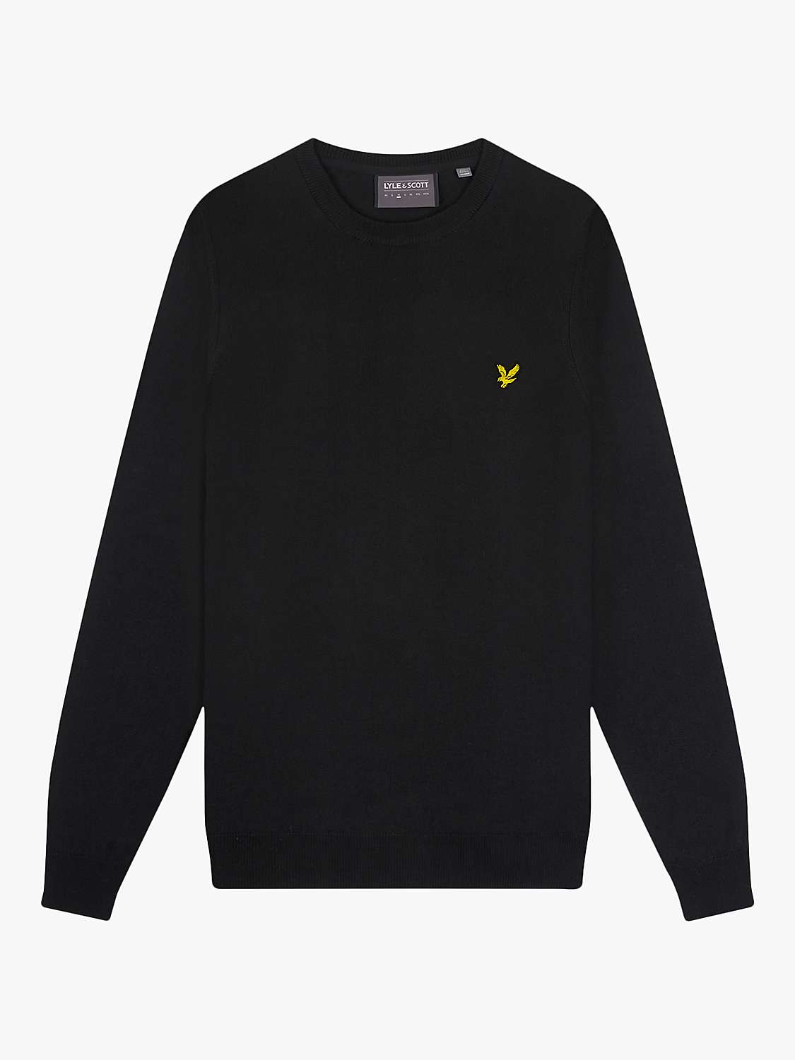 Buy Lyle & Scott Golf Crew Neck Wool Blend Jumper, Jet Black Online at johnlewis.com