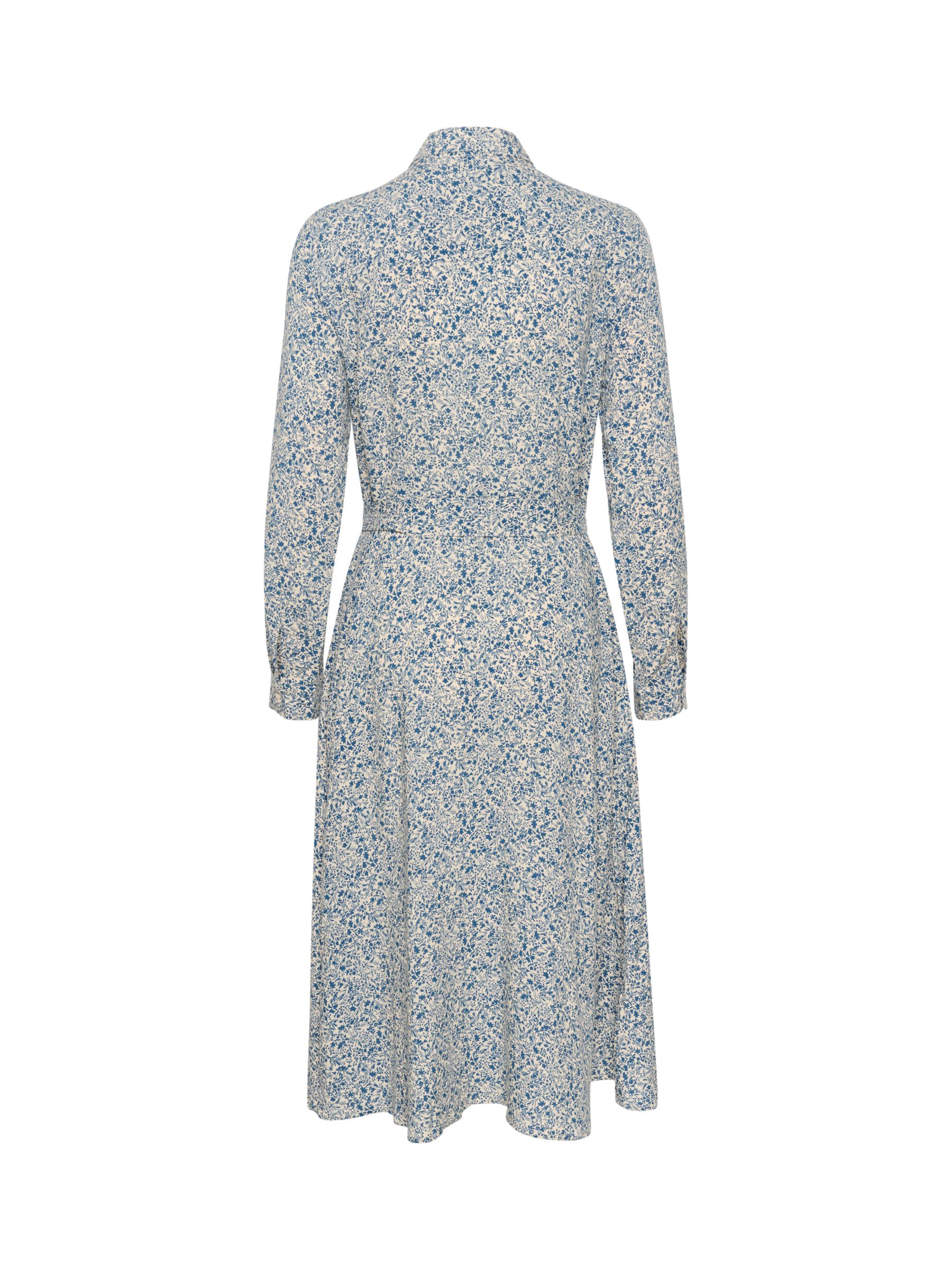 Part Two Shelby Ecovero Shirt Dress, Blue/Multi at John Lewis & Partners