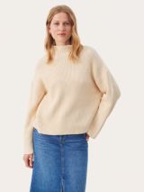 Part Two Angeline Rib Knit Jumper Whitecap Gray at John Lewis