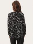 Part Two Anvi Dot Print Shirt, Black/White