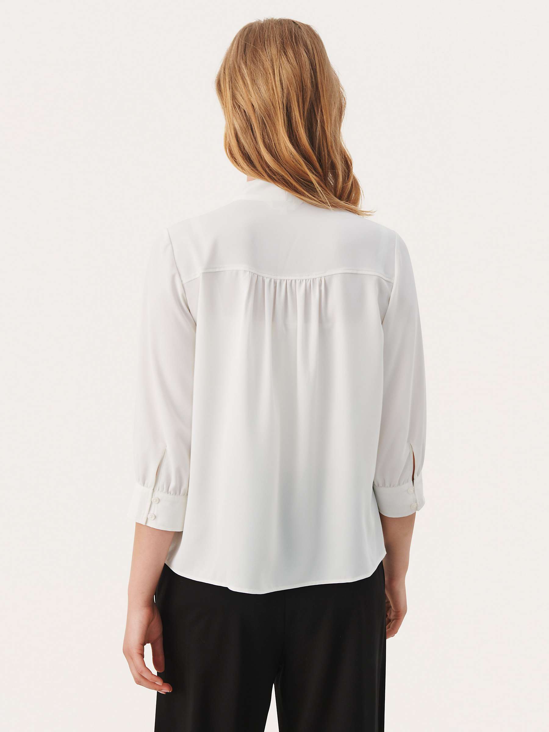 Part Two Alena 3/4 Sleeve Relaxed Fit Blouse, Coconut Milk at John ...