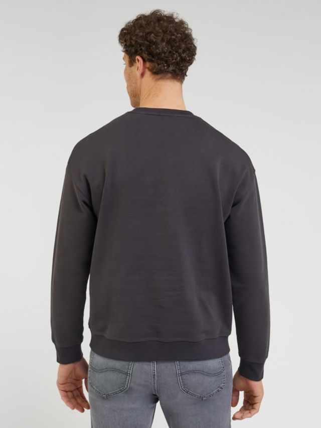 Lee Crew Neck Sweatshirt, Grey at John Lewis & Partners