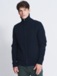 Aubin Barley Zip Cardigan, Navy