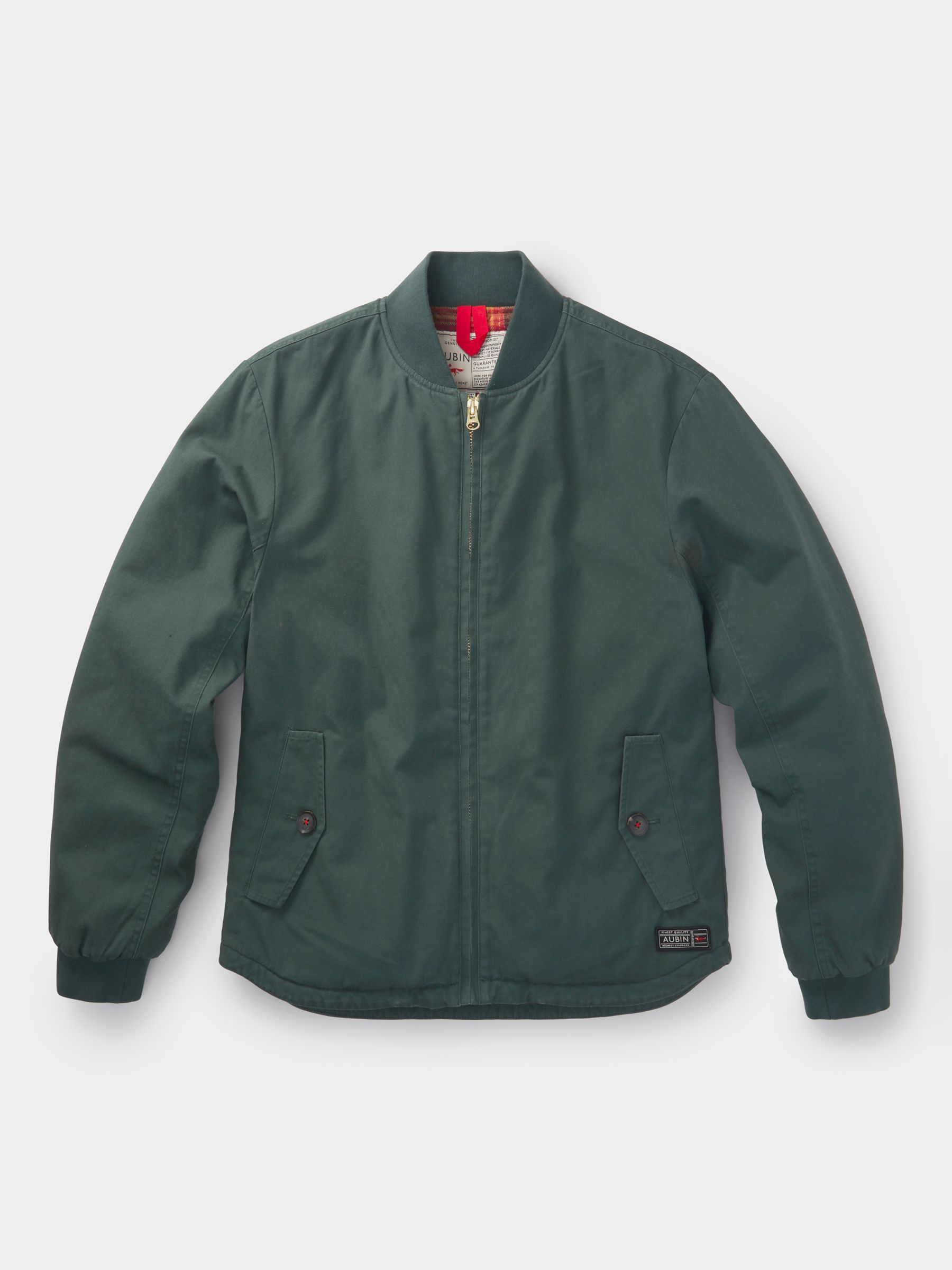 Buy Aubin Dunstable Cotton Bomber Jacket, Forest Green Online at johnlewis.com