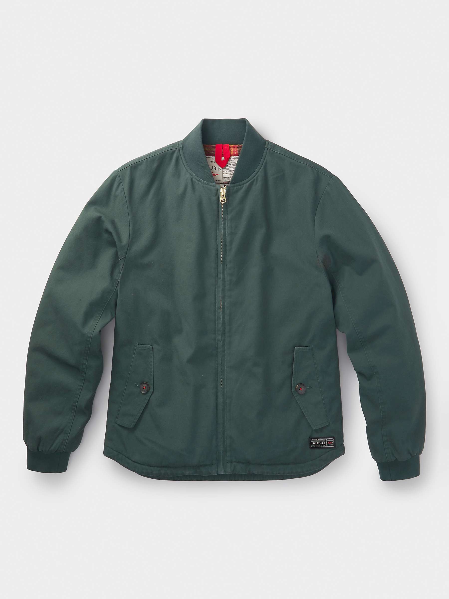 Buy Aubin Dunstable Cotton Bomber Jacket, Forest Green Online at johnlewis.com