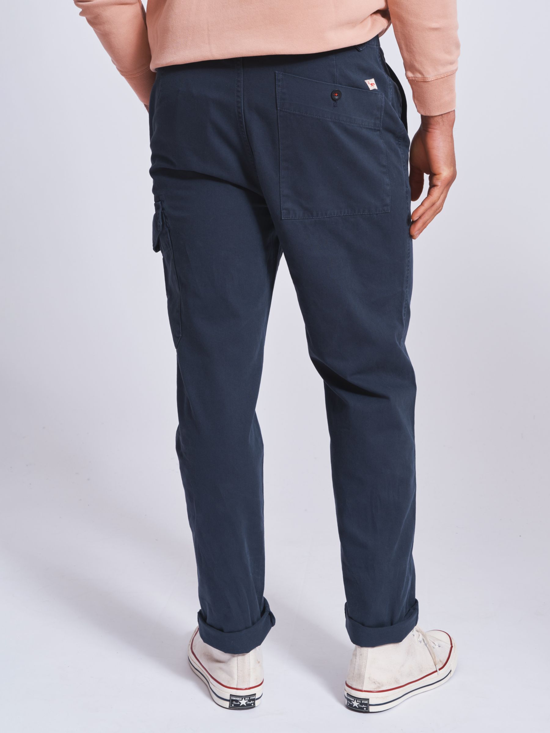 Buy Aubin Elsham Cotton Cargo Trousers, Khaki Online at johnlewis.com