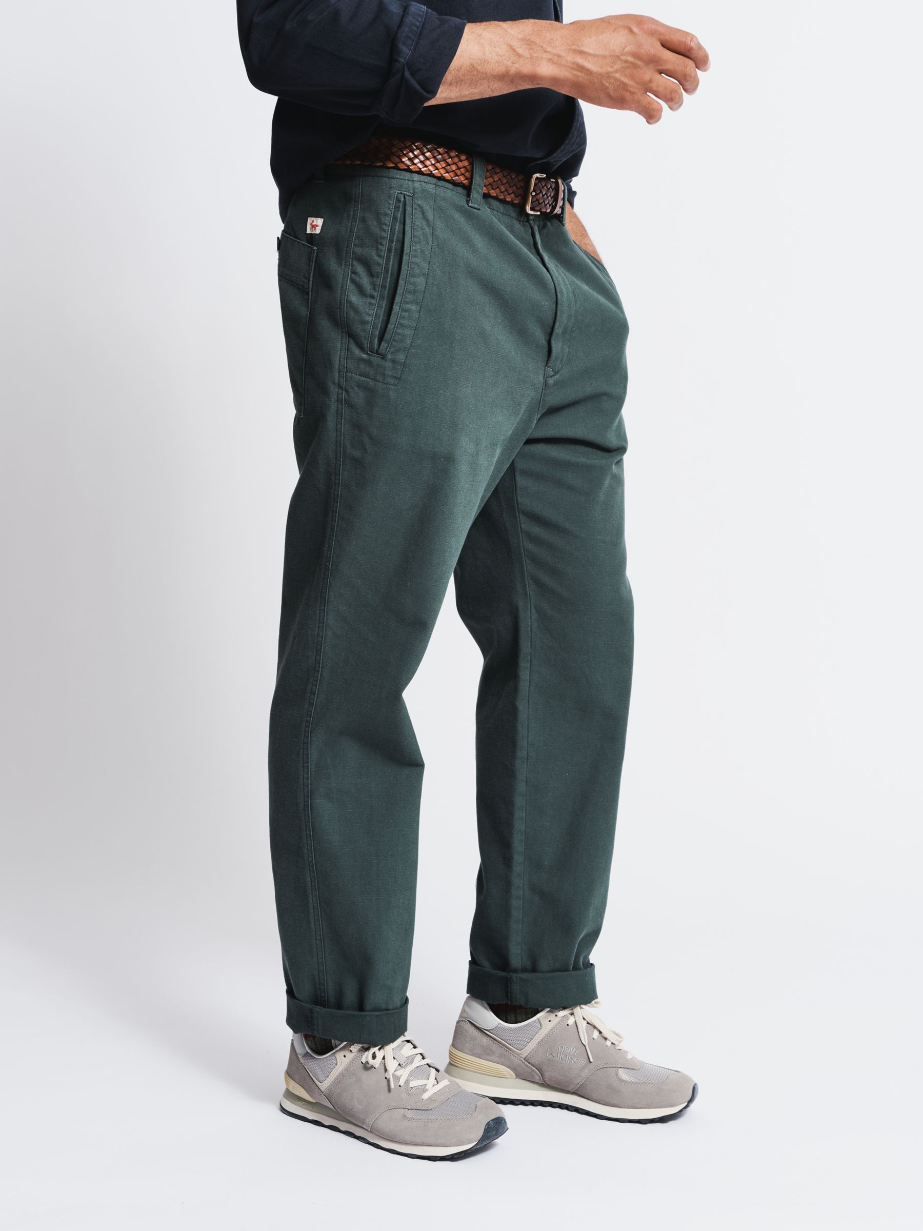 Buy Aubin Nettleton Trousers, Dark Green Online at johnlewis.com