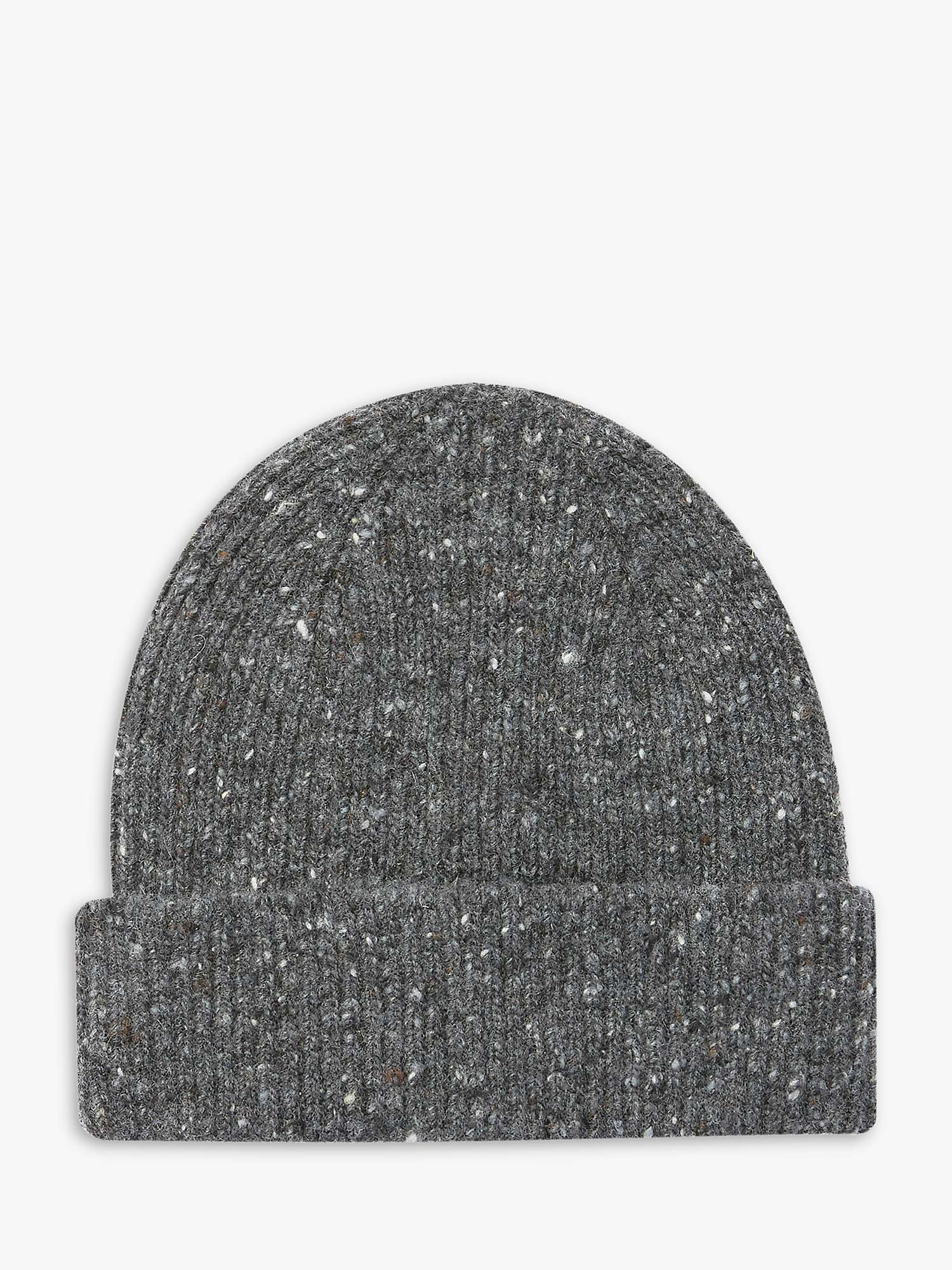 Buy Celtic & Co. Unisex Donegal Wool Beanie Hat, Charcoal Online at johnlewis.com