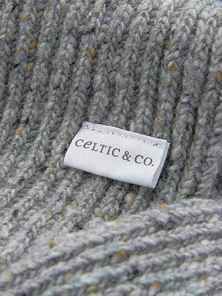 Celtic & Co. Unisex Donegal Wool Scarf, Charcoal