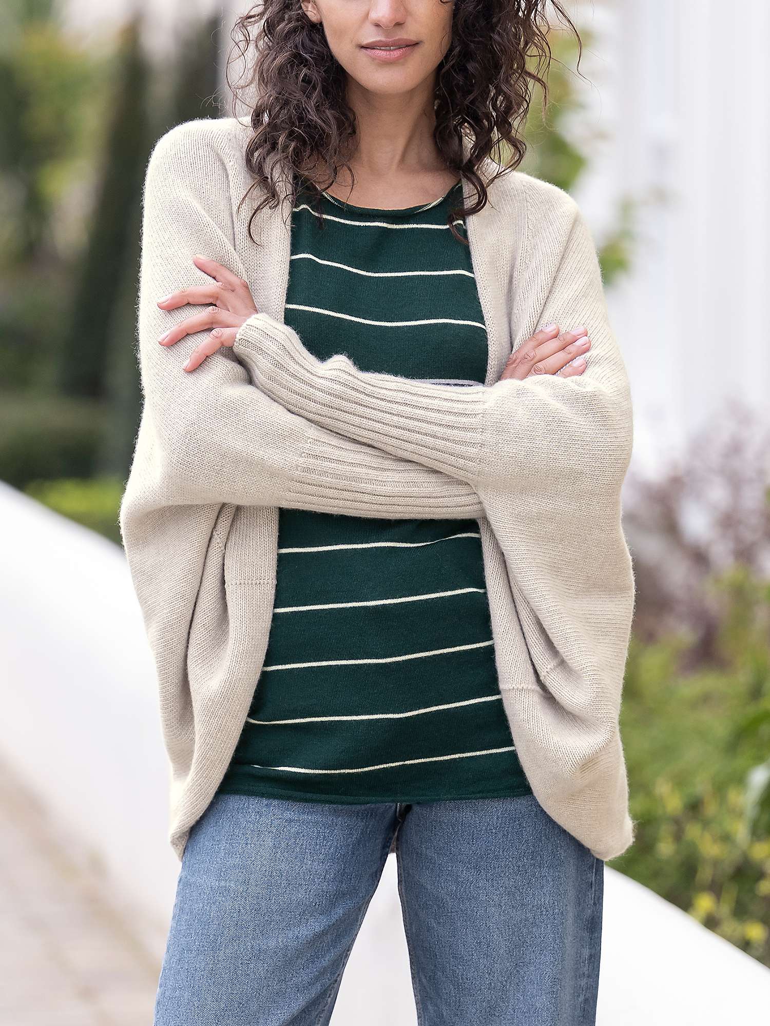 Buy Celtic & Co. Cocoon Lambswool Cardigan, Oatmeal Online at johnlewis.com
